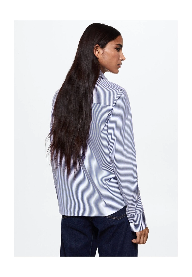 Mango Poplin Slim Striped Shirt 4 Mango Poplin Slim Striped Shirt - Image 2