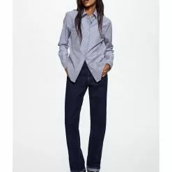 Mango Poplin Slim Striped Shirt 13 Mango Poplin Slim Striped Shirt -Mango popular store mango 1348 9770826 5