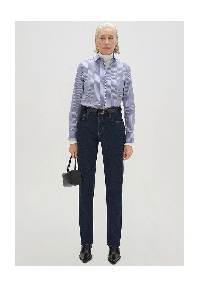 Mango Poplin Slim Striped Shirt 8 Mango Poplin Slim Striped Shirt - Image 6