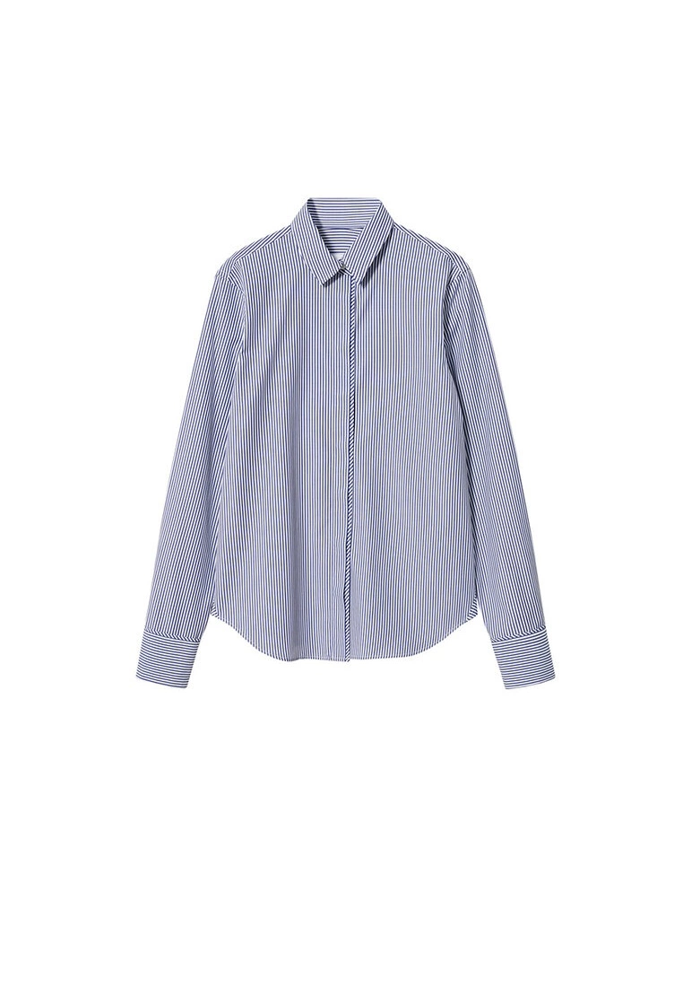 Mango Poplin Slim Striped Shirt 9 Mango Poplin Slim Striped Shirt - Image 7