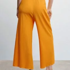 Mango Textured Flowy Trousers -Mango popular store mango 1355 3326536 7