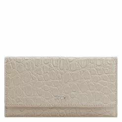 Mango Croc-Effect Fold Wallet