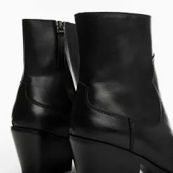 Mango Leather Cowboy Ankle Boots -Mango popular store mango 1374 7442536 3