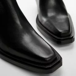 Mango Leather Cowboy Ankle Boots -Mango popular store mango 1374 7442536 4