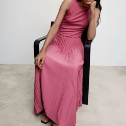 Mango Pleated Knitted Dress -Mango popular store mango 1395 0329046 5