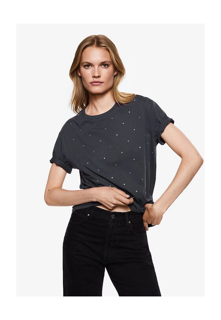 Mango Strass Cotton T-Shirt 3 Mango Strass Cotton T-Shirt