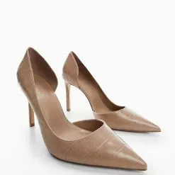 Mango Croc-Effect Heels -Mango popular store mango 1420 5852536 2