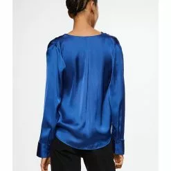 Mango Wrap V-Neckline Blouse -Mango popular store mango 1424 6816626 2