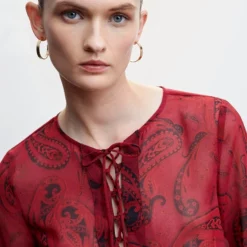 Mango Paisley Bow Blouse -Mango popular store mango 1425 4967436 3