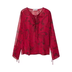 Mango Paisley Bow Blouse -Mango popular store mango 1425 4967436 5