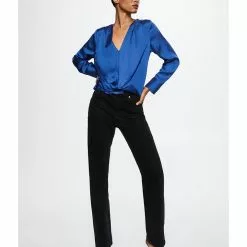 Mango Wrap V-Neckline Blouse -Mango popular store mango 1426 6816626 6