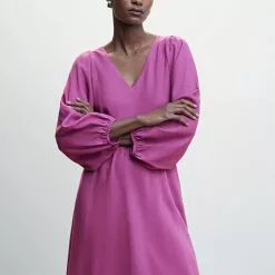 Mango Puffed Sleeves Dress -Mango popular store mango 1431 3549046 3