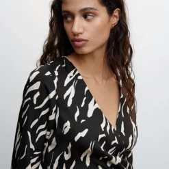 Mango Knot Print Dress -Mango popular store mango 1433 5226936 3