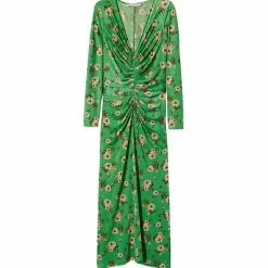 Mango Ruched Detail Flower Dress -Mango popular store mango 1437 0816626 6