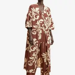 Mango Flowy Printed Kaftan Cardigan