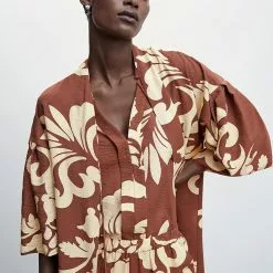 Mango Flowy Printed Kaftan Cardigan -Mango popular store mango 1439 5216936 4