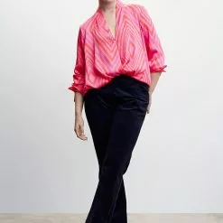 Mango Satin Print Blouse -Mango popular store mango 1439 6129046 6