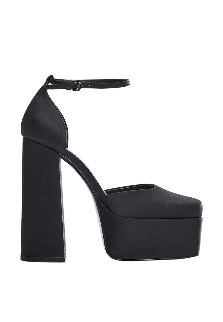 Mango Satin Platform Heels 3 Mango Satin Platform Heels