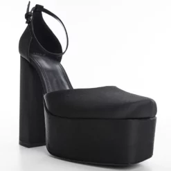 Mango Satin Platform Heels 11 Mango Satin Platform Heels -Mango popular store mango 1442 0552536 4