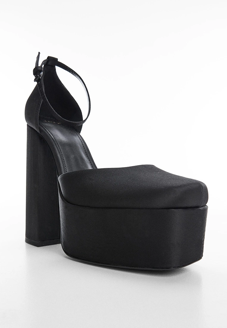 Mango Satin Platform Heels 6 Mango Satin Platform Heels - Image 4