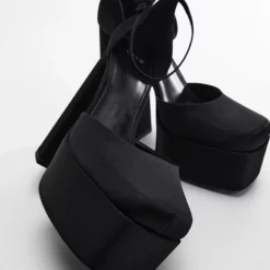Mango Satin Platform Heels 12 Mango Satin Platform Heels -Mango popular store mango 1443 0552536 5