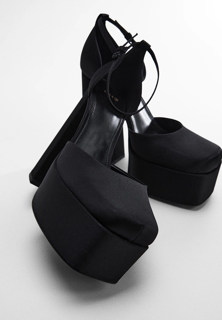 Mango Satin Platform Heels 7 Mango Satin Platform Heels - Image 5