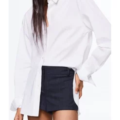 Mango Poplin Organic Cotton Shirt -Mango popular store mango 1458 5380826 3