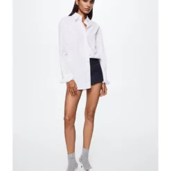 Mango Poplin Organic Cotton Shirt -Mango popular store mango 1459 5380826 4