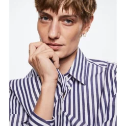 Mango Poplin Regular Striped Shirt -Mango popular store mango 1460 7180826 3