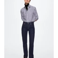 Mango Poplin Regular Striped Shirt -Mango popular store mango 1461 7180826 5