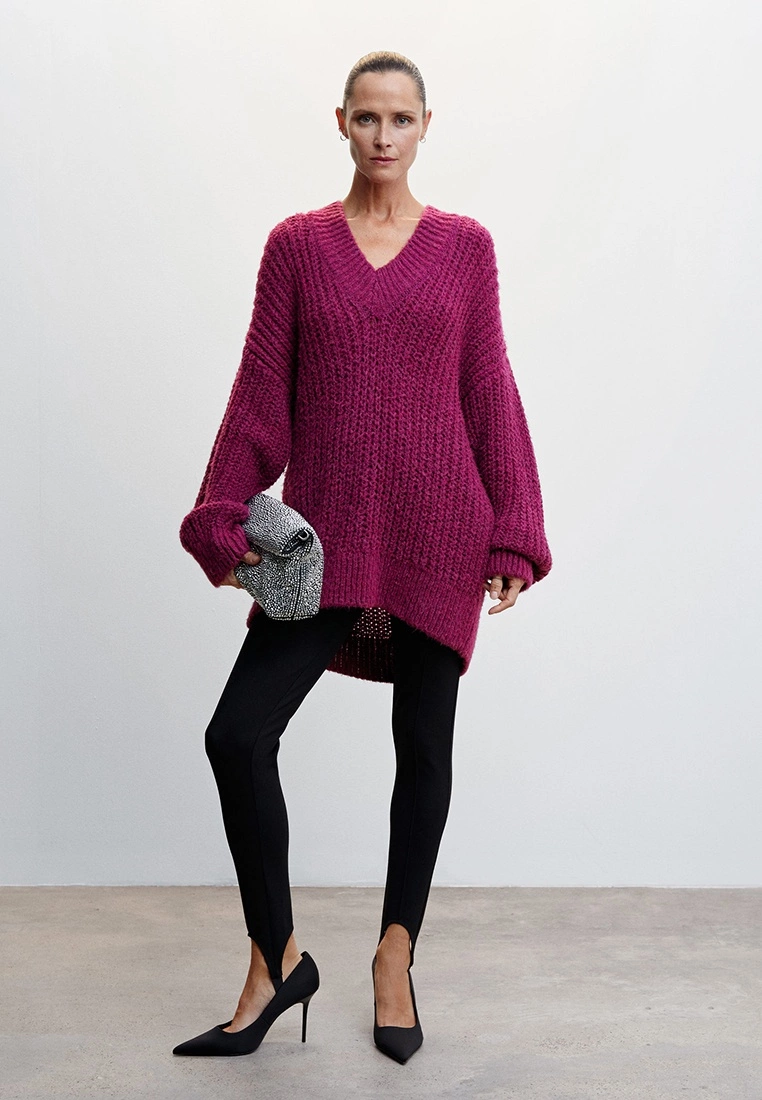 Mango V-Neckline Oversize Sweater 6 Mango V-Neckline Oversize Sweater - Image 4