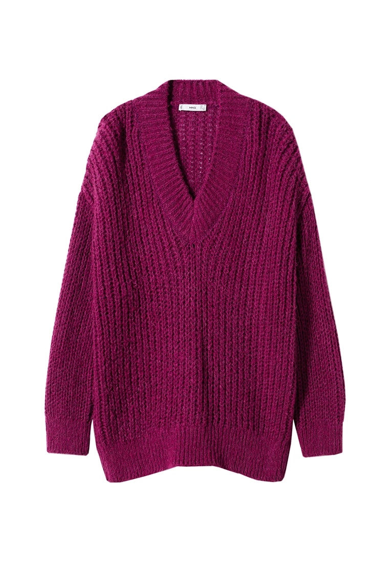 Mango V-Neckline Oversize Sweater 7 Mango V-Neckline Oversize Sweater - Image 5