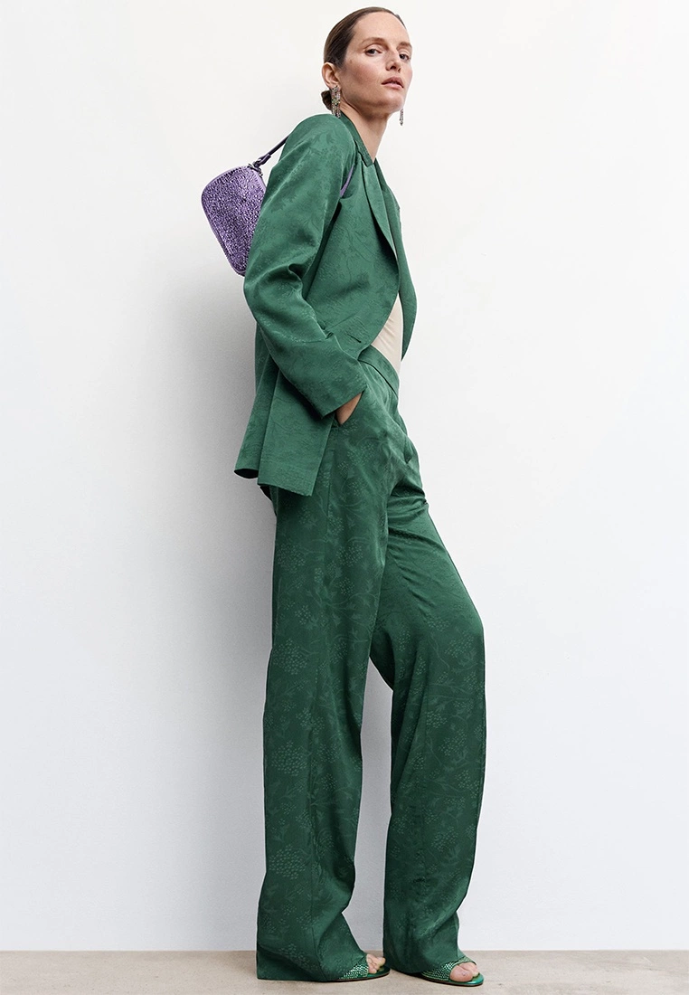 Mango Jacquard Suit Trousers 8 Mango Jacquard Suit Trousers - Image 6