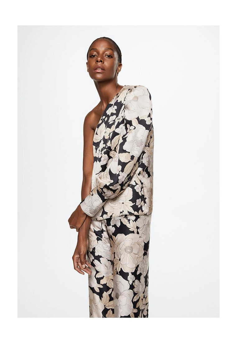 Mango Asymmetric Printed Blouse 6 Mango Asymmetric Printed Blouse - Image 4