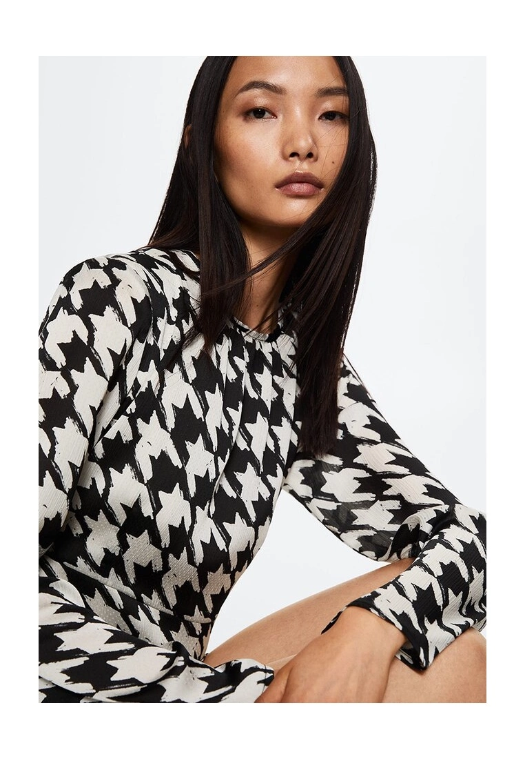 Mango Houndstooth Mini Dress 6 Mango Houndstooth Mini Dress - Image 4