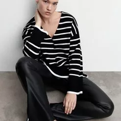 Mango Oversized Striped Sweater -Mango popular store mango 1531 2025936 7