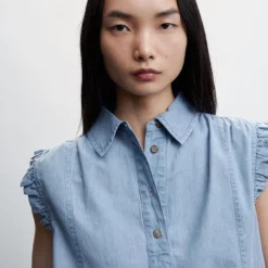 Mango Frill Sleeve Blouse -Mango popular store mango 1540 2452536 3