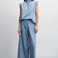 Mango Frill Sleeve Blouse -Mango popular store mango 1540 2452536 4