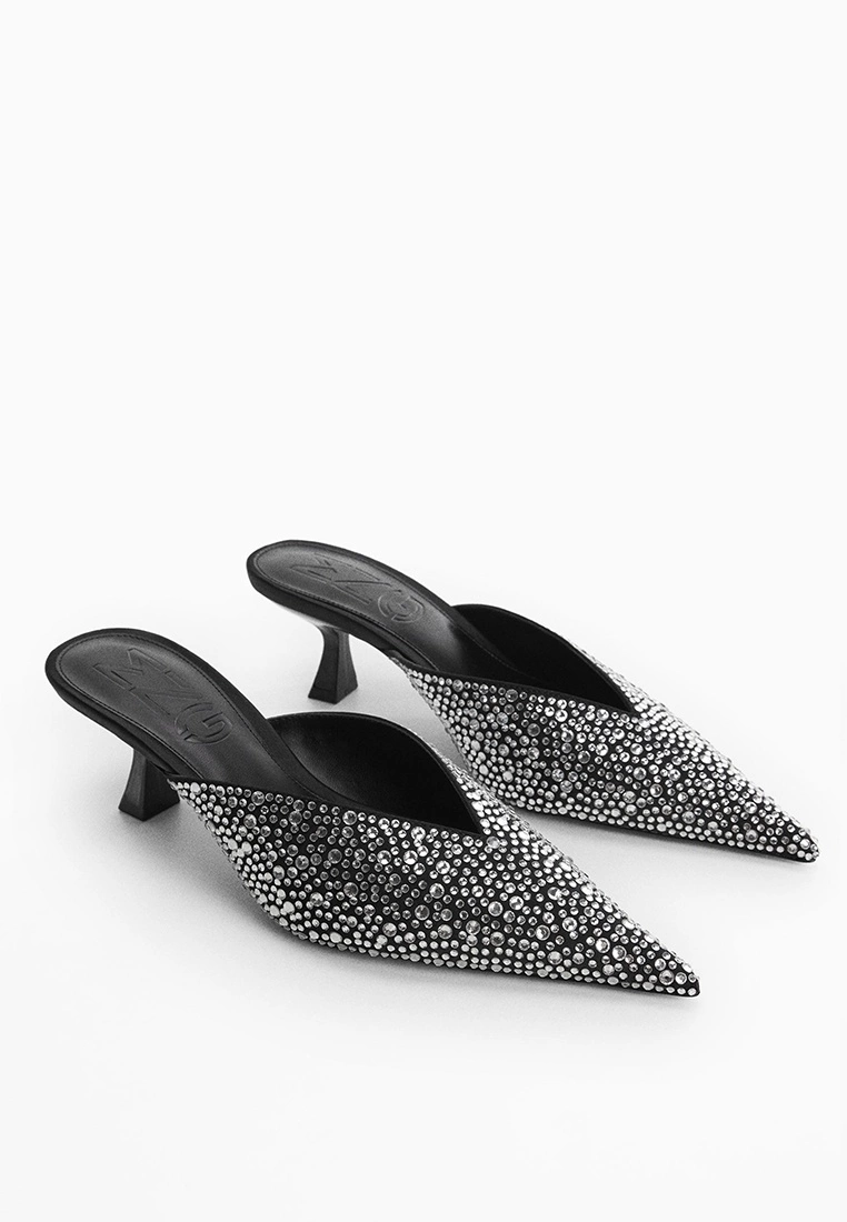 Mango Pointed Toe Rhinestone Heels 4 Mango Pointed Toe Rhinestone Heels - Image 2