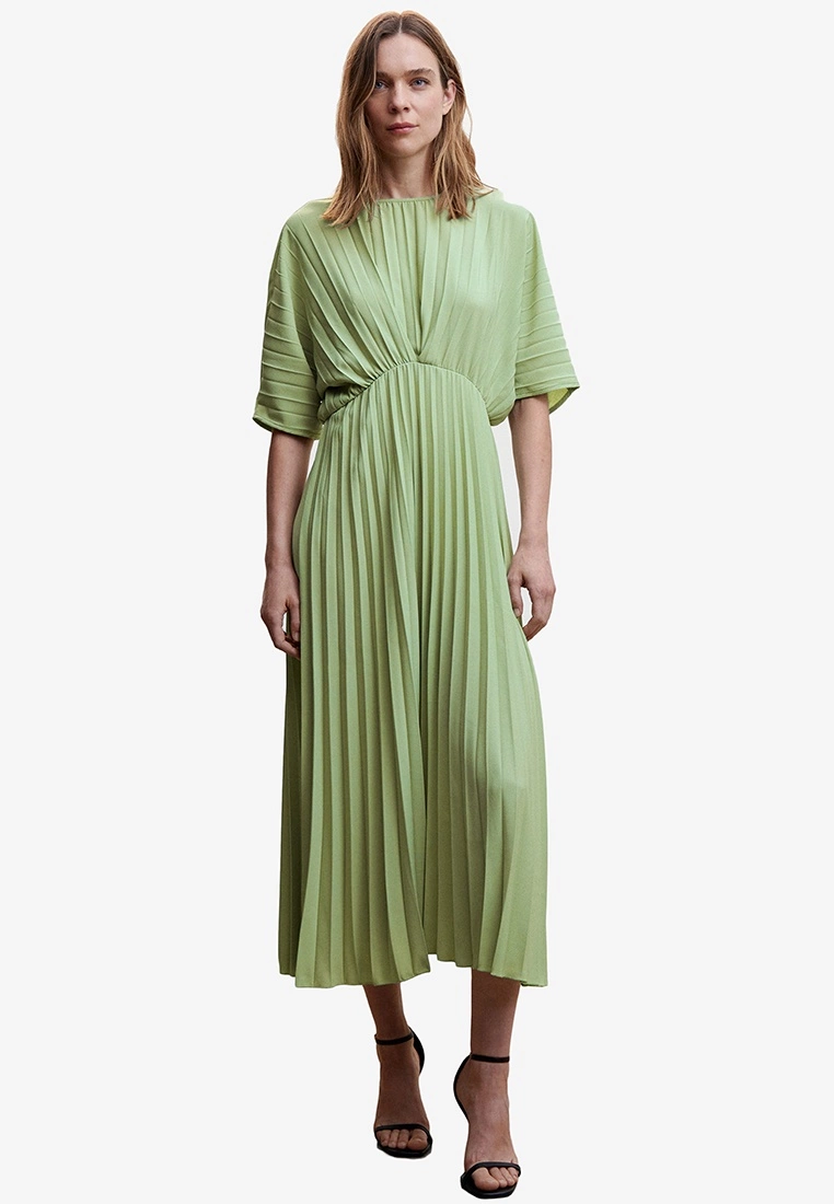 Mango Pleated Midi Dress 3 Mango Pleated Midi Dress