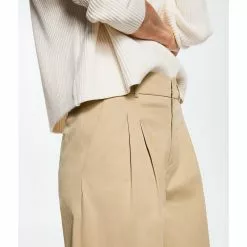 Mango Pleat Detail Cotton Trousers -Mango popular store mango 1561 3851626 3