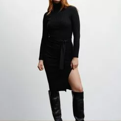 Mango Ribbed Turtleneck Dress -Mango popular store mango 1567 1415936 4