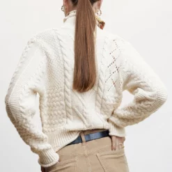 Mango Braided Turtleneck Sweater -Mango popular store mango 1576 6267436 2