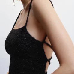 Mango Cross Back Lurex Top -Mango popular store mango 1600 7432536 3