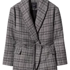 Mango Check Structured Quilted Jacket -Mango popular store mango 1632 8177436 5