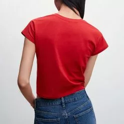 Mango Knot Detail T-Shirt -Mango popular store mango 1661 8267636 2