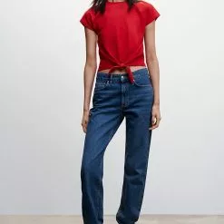 Mango Knot Detail T-Shirt -Mango popular store mango 1662 8267636 5