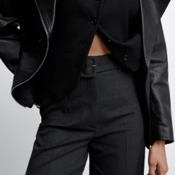 Mango Belt High-Waist Trousers -Mango popular store mango 1679 8716536 3