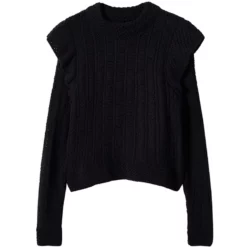 Mango Ruffled Shoulders Sweater -Mango popular store mango 1682 0126536 5
