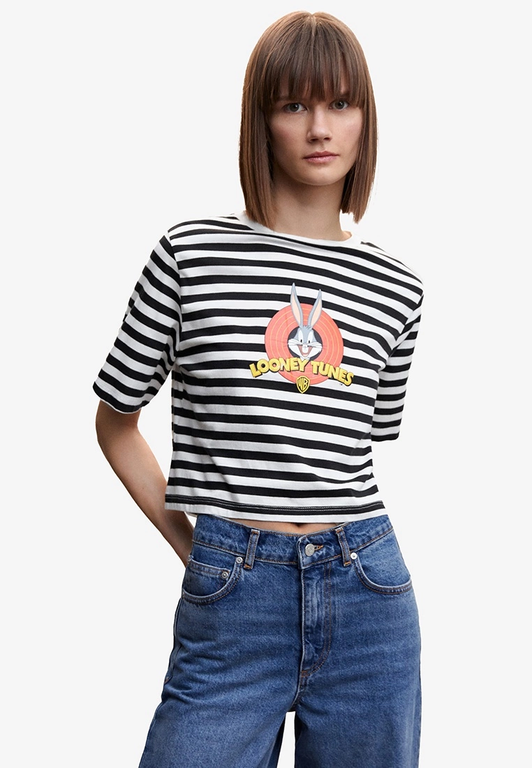 Mango Bugs Bunny Striped T-Shirt 3 Mango Bugs Bunny Striped T-Shirt